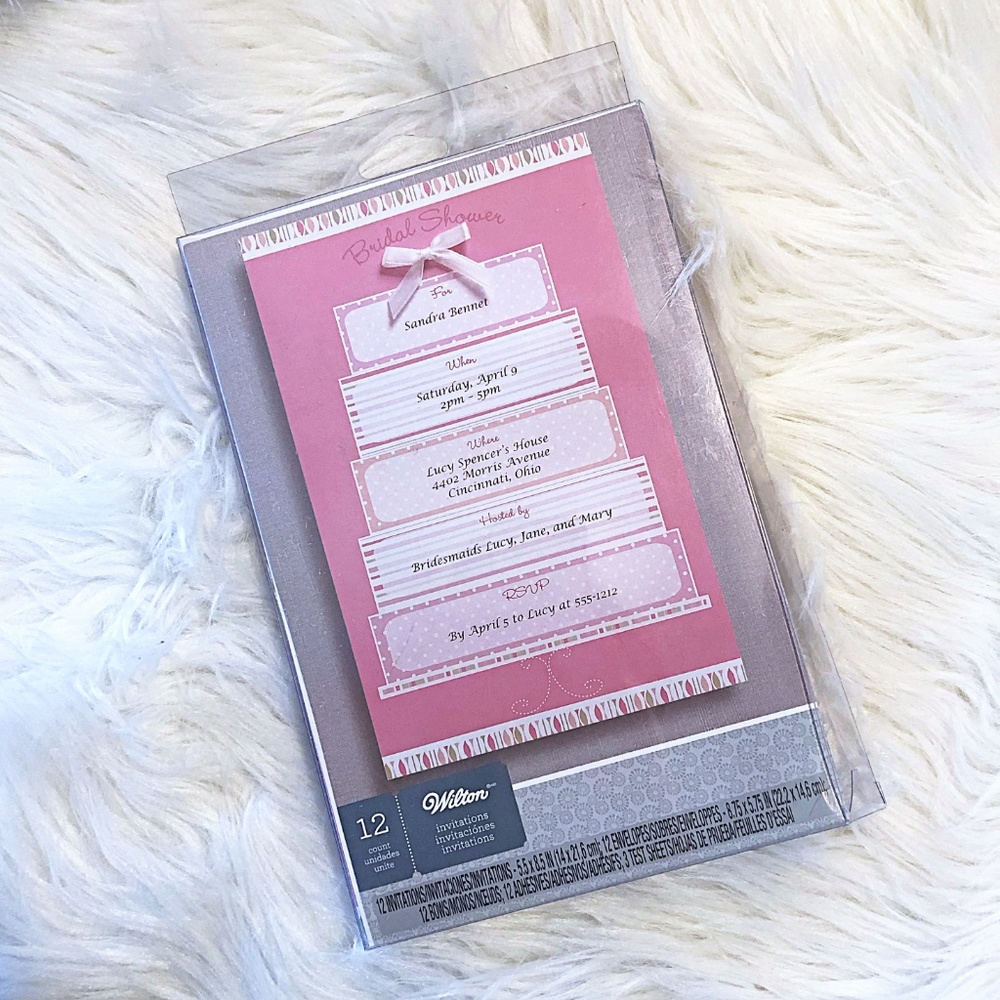 $5 CLEARANCE! Bridal Shower Wedding Cake Invitation Set - Picture 3 of 9